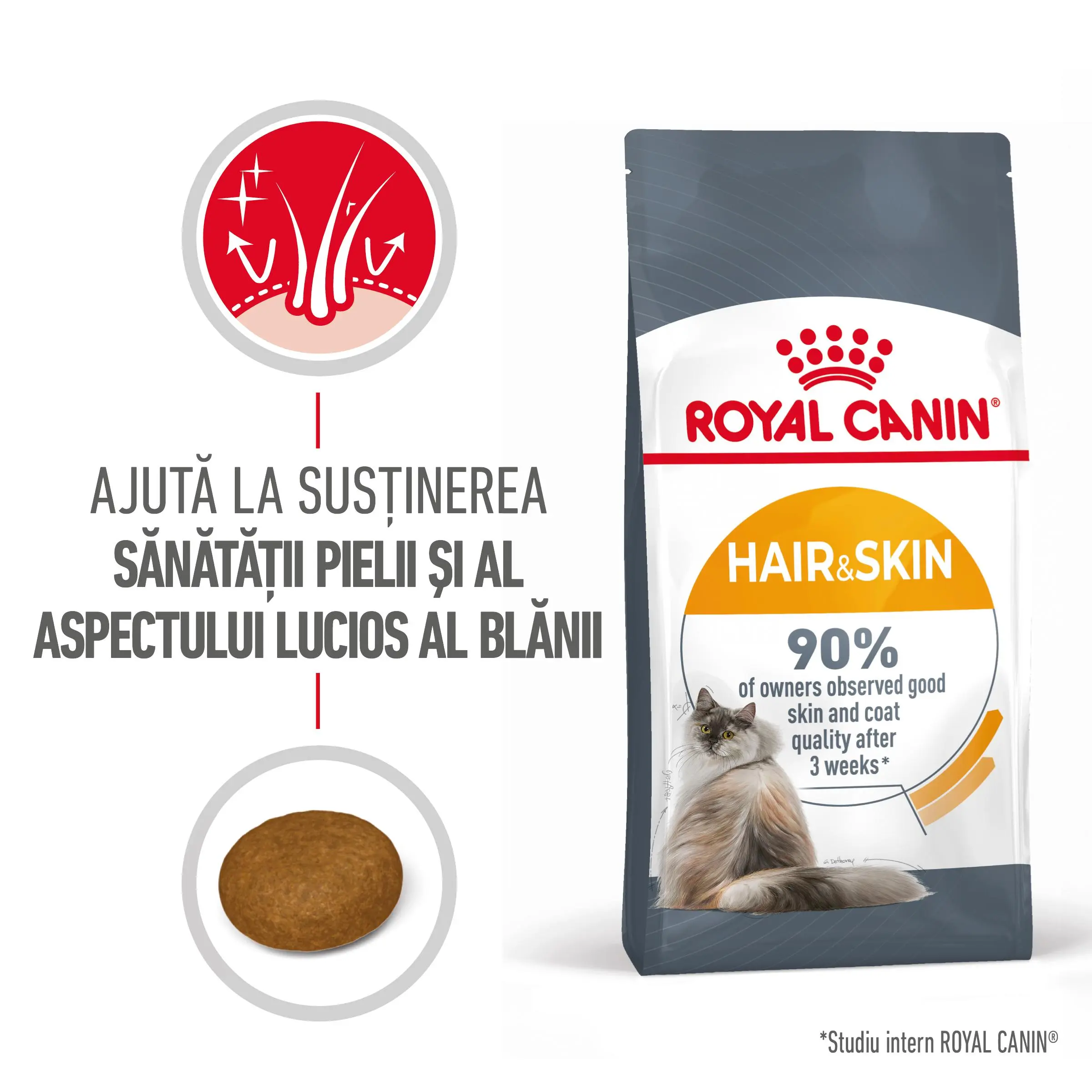 ROYAL CANIN Hair & Skin Care Adult, hrana uscata pisici, piele & blana, 2kg