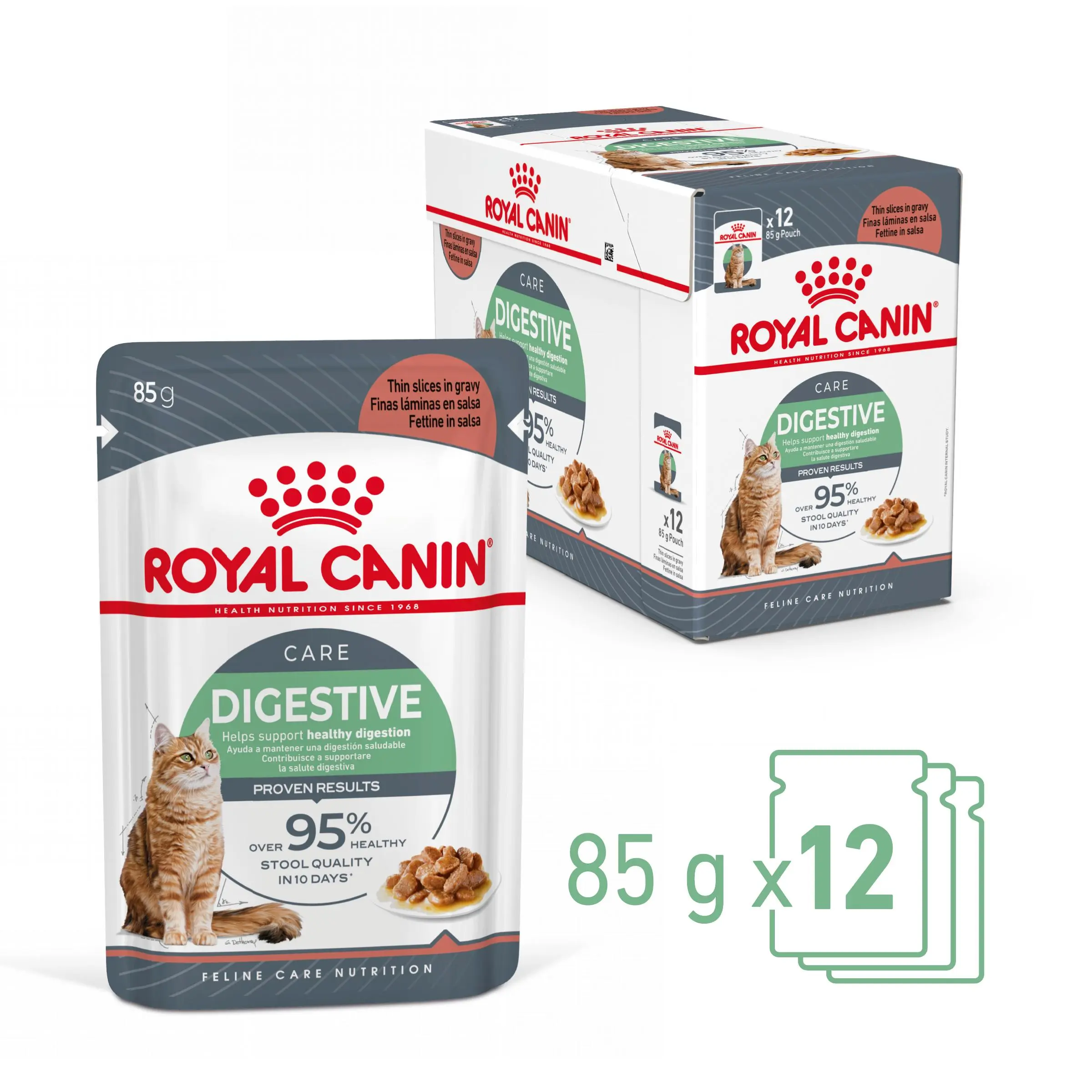 ROYAL CANIN Digest Sensitive Care Adult, hrana umeda pisici, confort digestiv, (in sos), bax, 85g x 12buc - Image 3