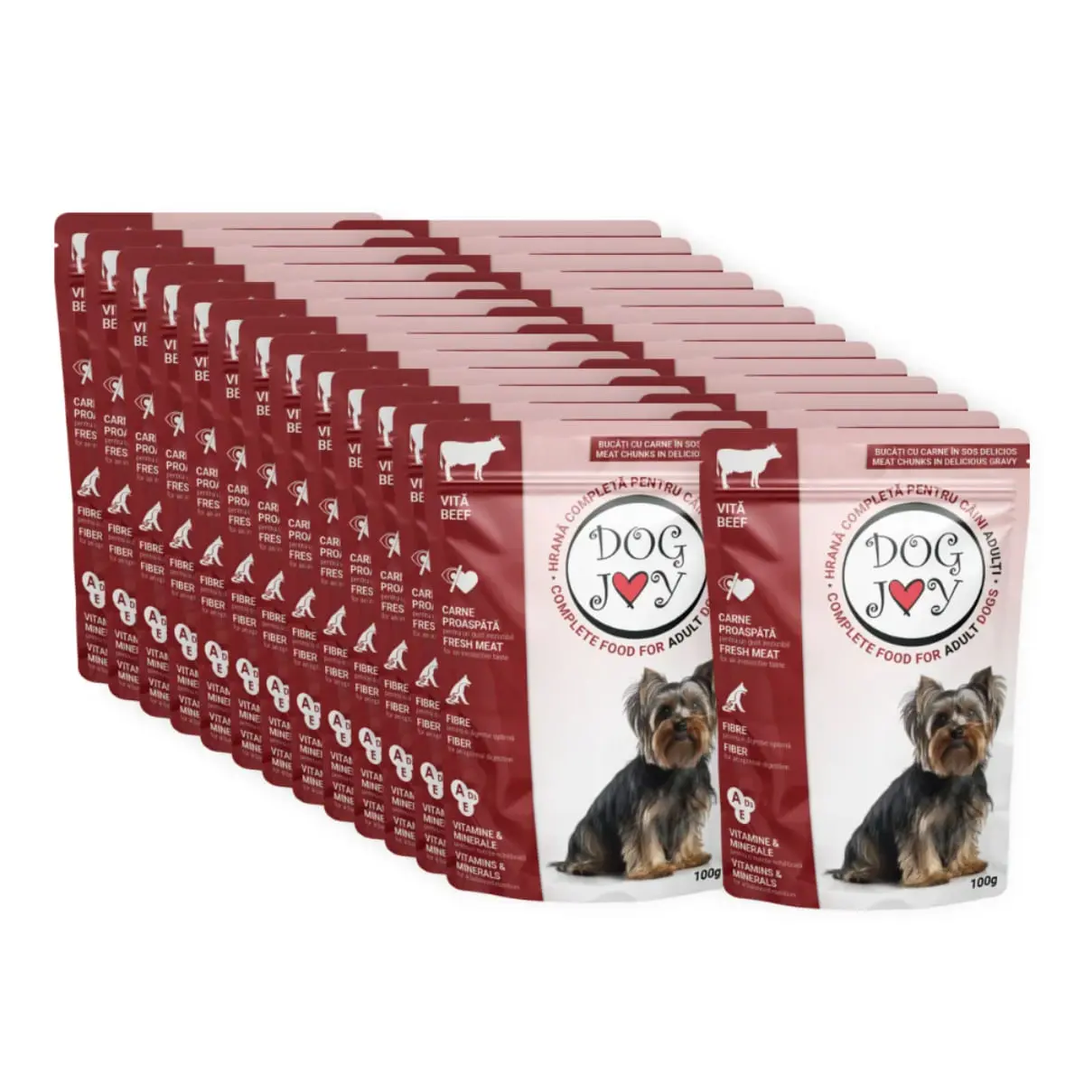 DOG JOY, XS-S, Vita, plic hrana umeda caini, (in sos), bax, 100g x 24buc - Image 2