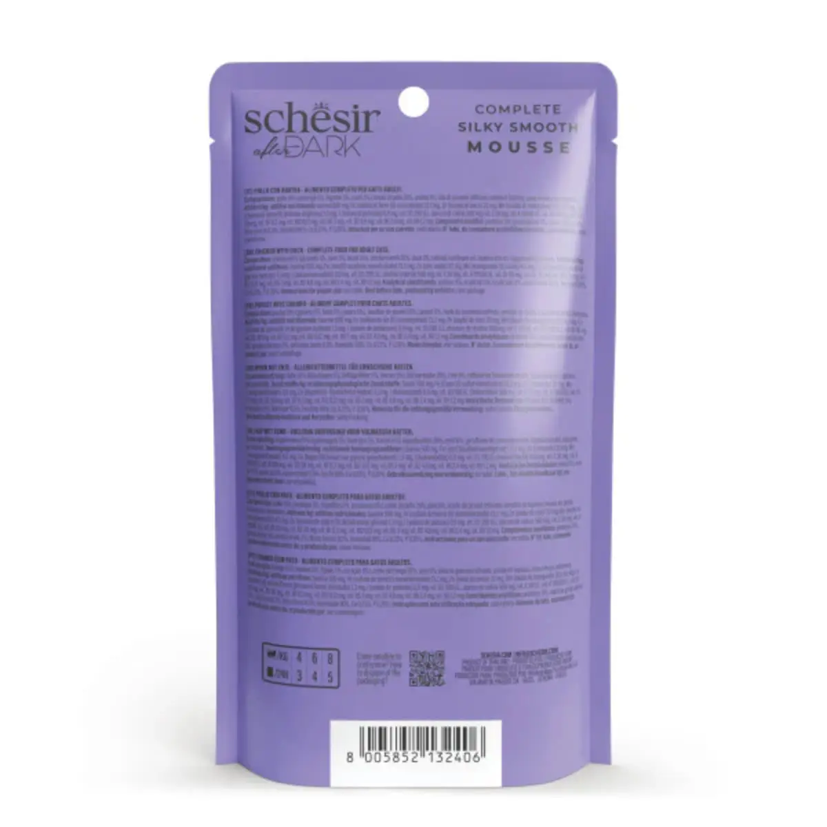 SCHESIR After Dark Velvet Mousse, Pui si Rata, plic hrana umeda fara cereale pisici, (mousse), 80g - Image 4