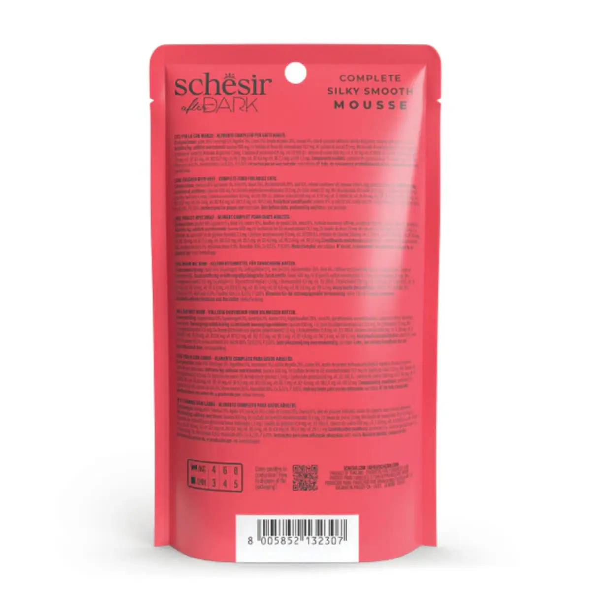 SCHESIR After Dark Velvet Mousse, Pui si Vita, plic hrana umeda fara cereale pisici, (mousse), 80g - Image 4