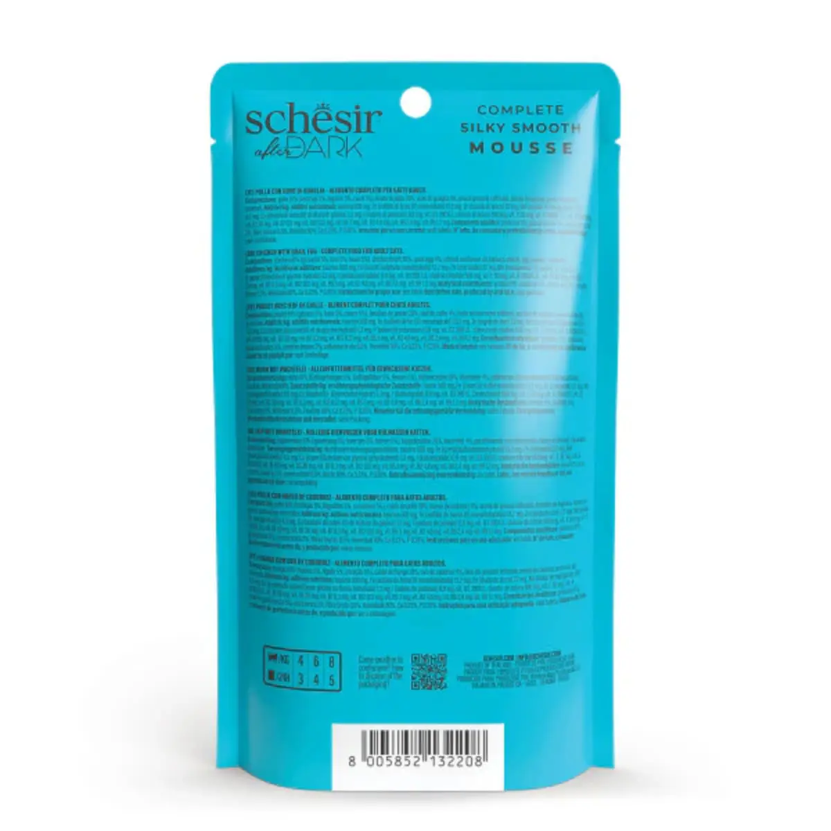 SCHESIR After Dark Velvet Mousse, Pui si Ou de Prepelita, plic hrana umeda fara cereale pisici, (mousse), 80g - Image 4