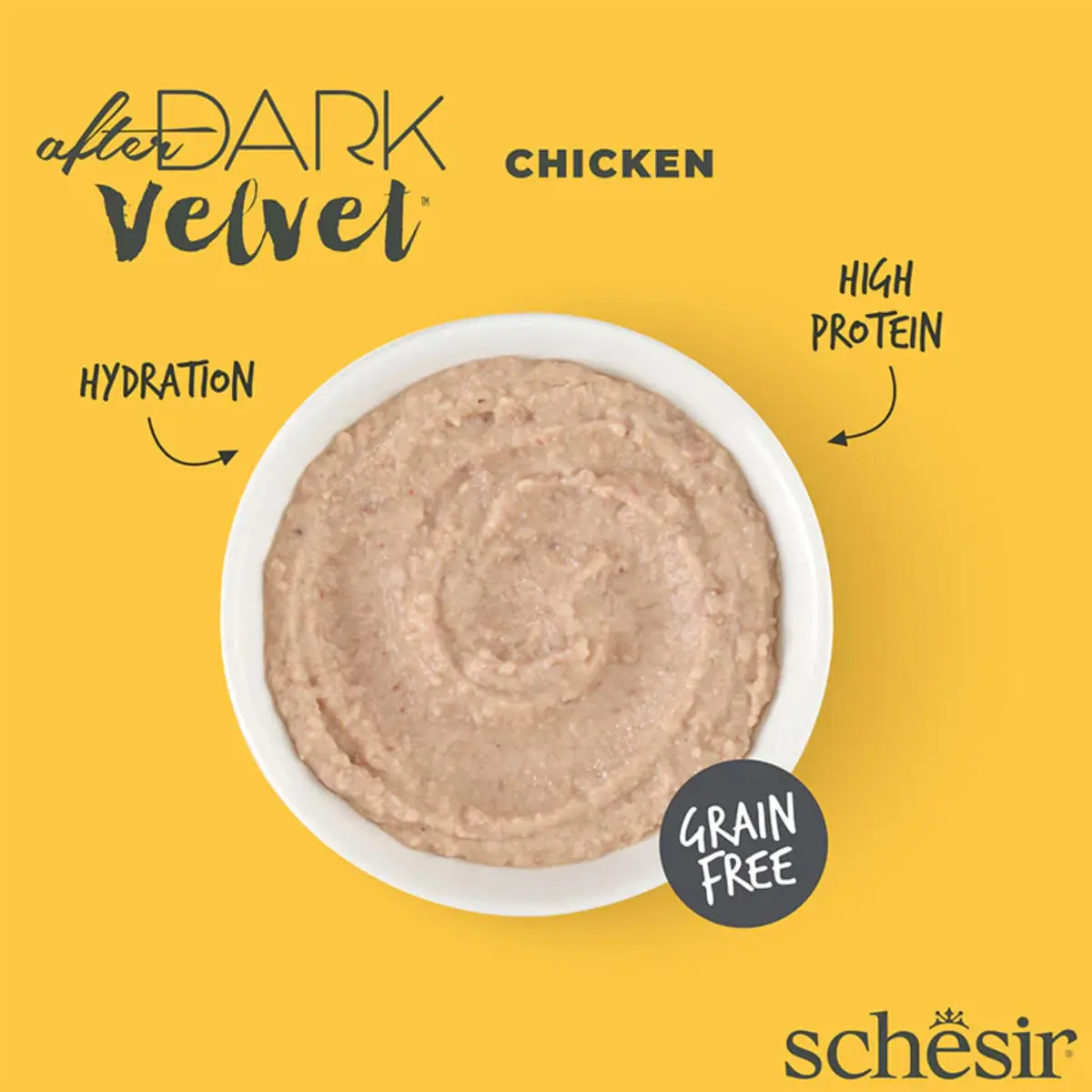 SCHESIR After Dark Velvet Mousse, Pui, plic hrana umeda fara cereale pisici, (mousse), 80g - Image 6
