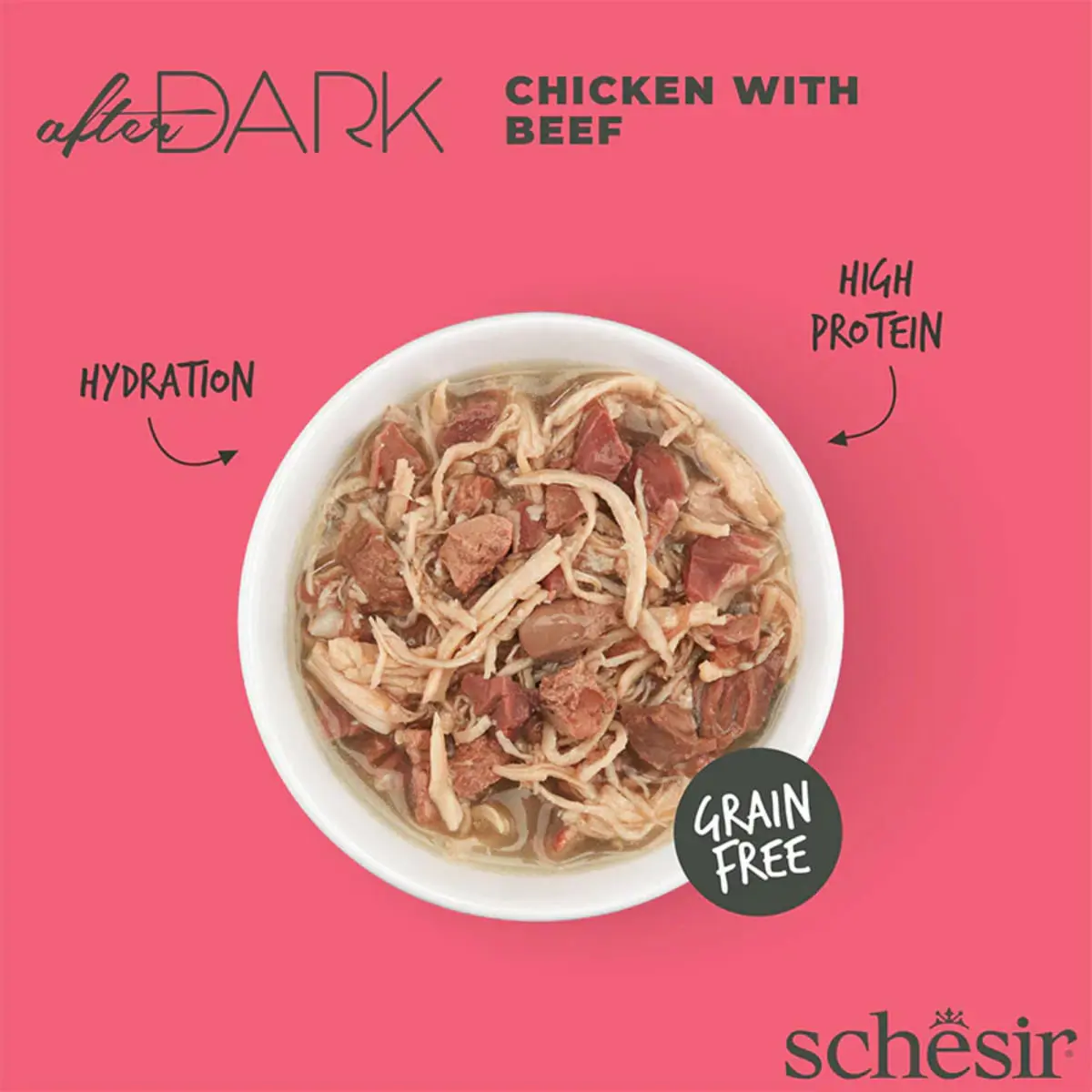 SCHESIR After Dark, Pui si Vita, conserva hrana umeda fara cereale pisici, (in supa), 80g - Image 6