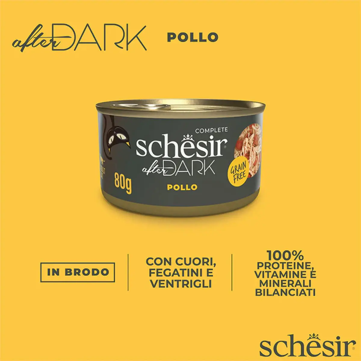 SCHESIR After Dark, Pui, conserva hrana umeda fara cereale pisici, (in supa), 80g - Image 7