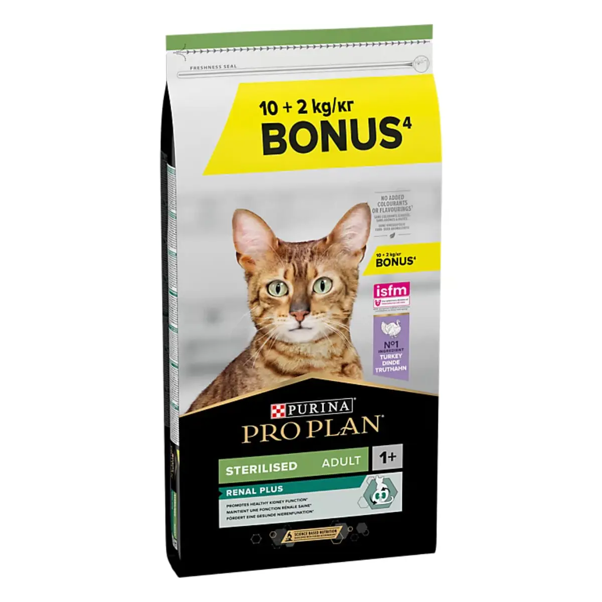 PURINA Pro Plan Sterilised OptiRenal, Curcan, hrana uscata pisici sterilizate, GRATUIT, 10 + 2kg