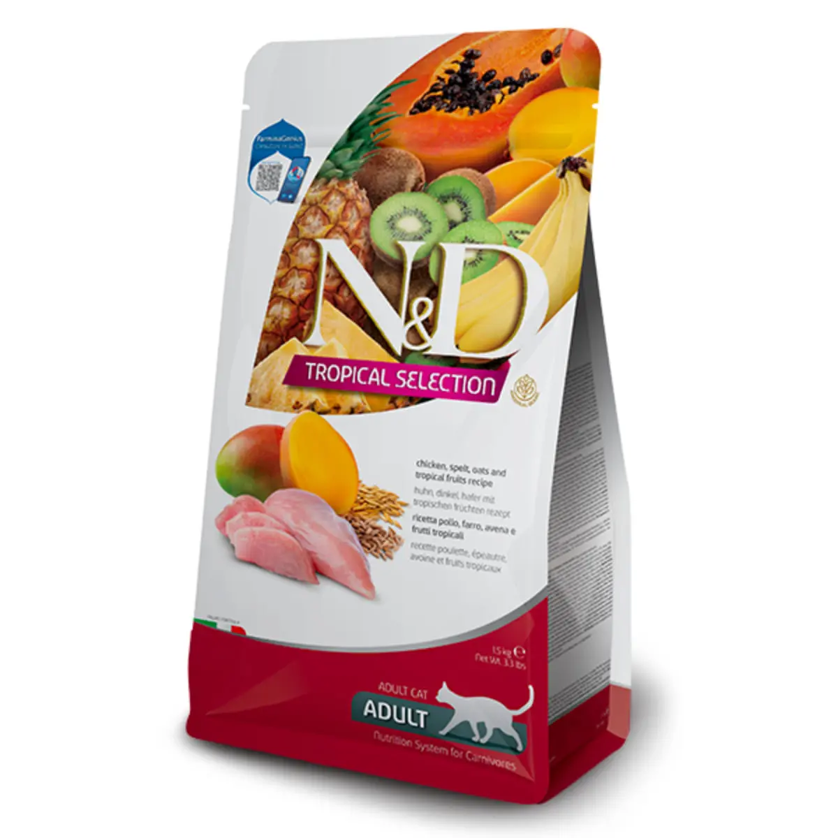 N&D Tropical Selection, Pui, hrana uscata continut redus cereale pisici, 10kg