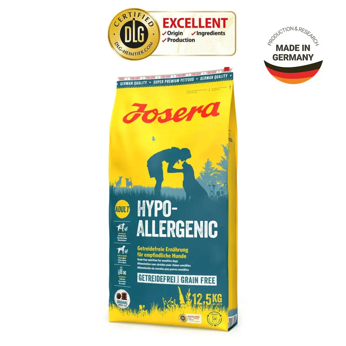 JOSERA Hypoallergenic, XS-XL, Insecte, hrana uscata caini, alergii, sistem digestiv, 12.5kg