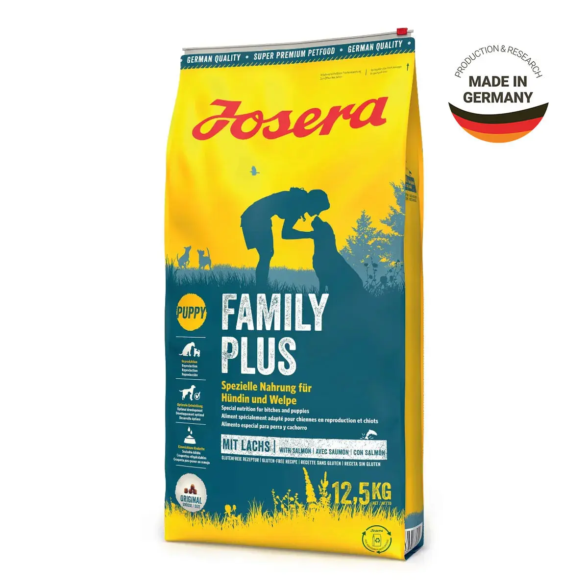 JOSERA Family Plus, XS-XL, Pasare si Somon, hrana uscata caini junior & adult, 12.5kg