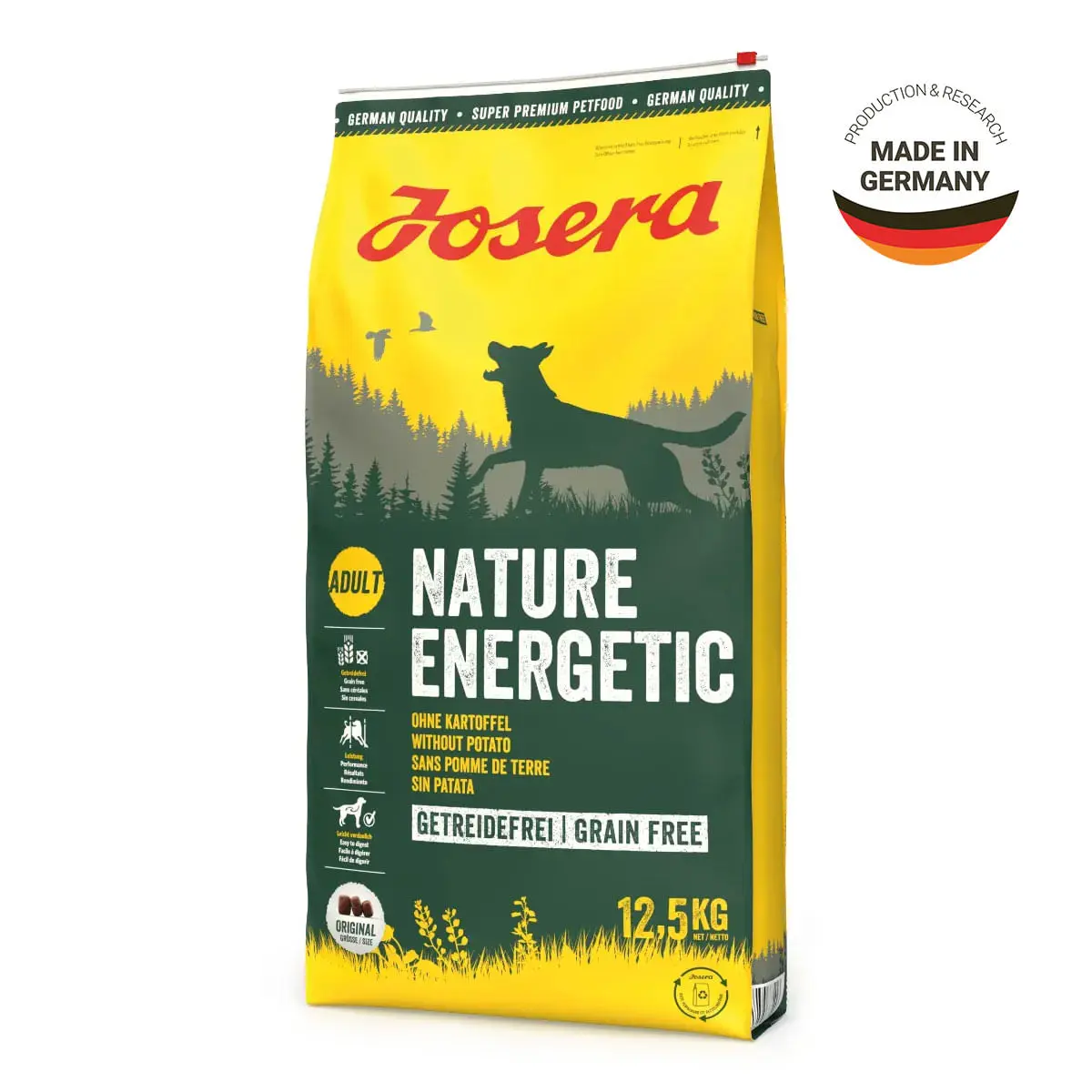 JOSERA Nature Energetic, XS-XL, Pasare, hrana uscata fara cereale caini, activitate intensa, 12.5kg - Image 3