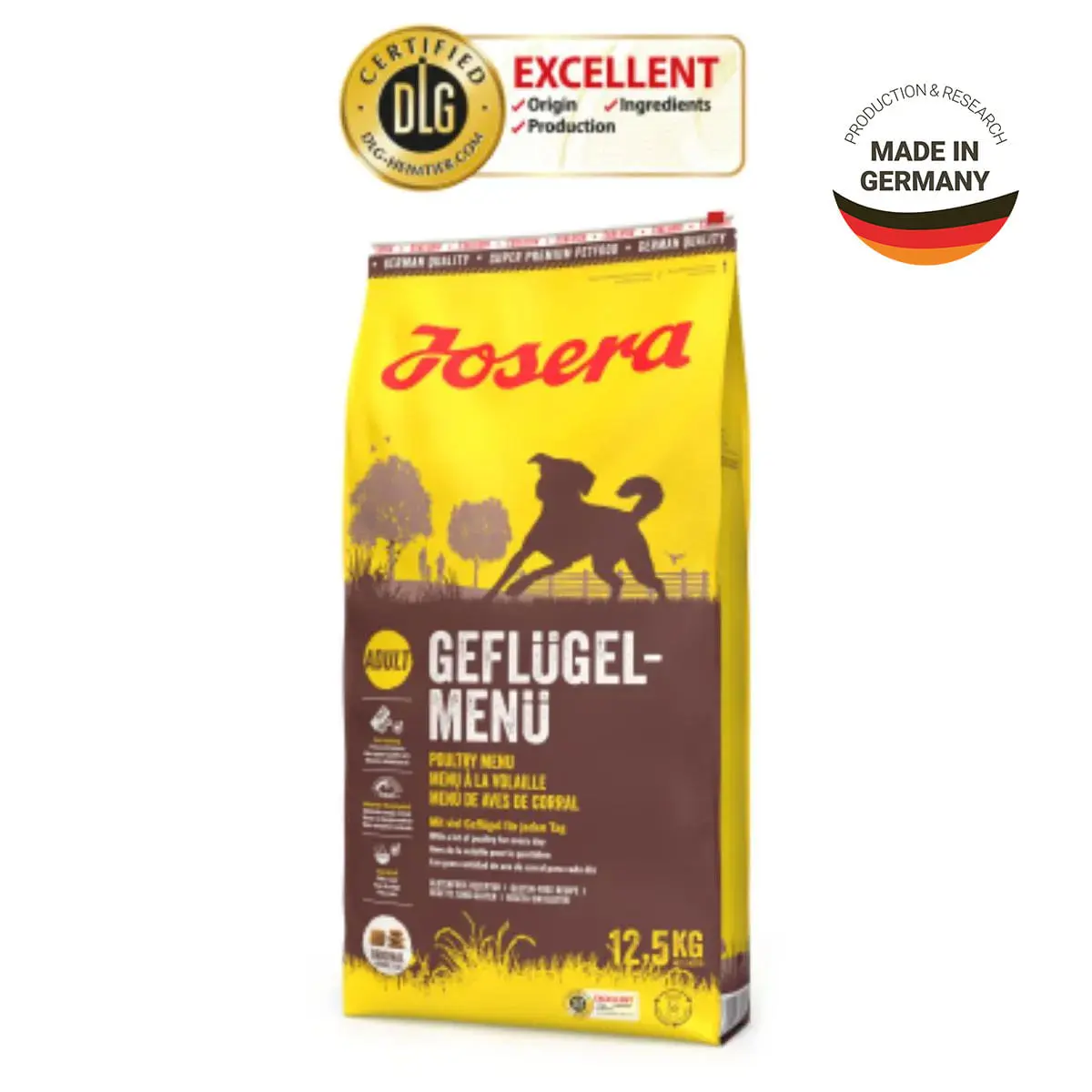 JOSERA Poultry Menu, XS-XL, Pasare, hrana uscata caini, 12.5kg