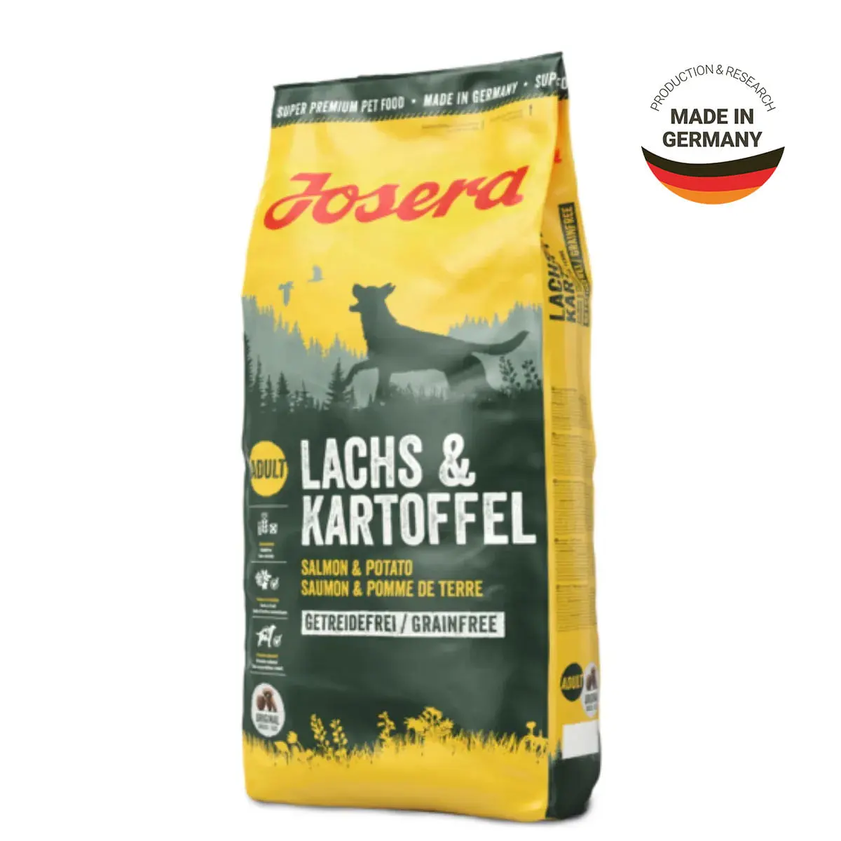 JOSERA Somon & Cartofi, XS-XL, Somon, hrana uscata fara cereale caini senior, 15kg