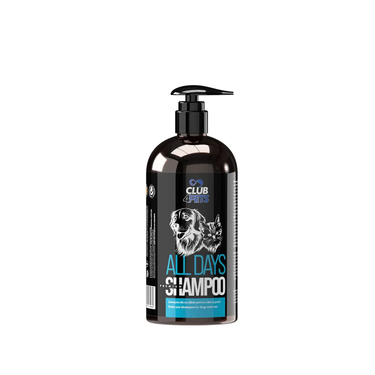 CLUB 4 PETS Premium All Days, sampon caini si pisici, flacon cu aplicator, 500ml