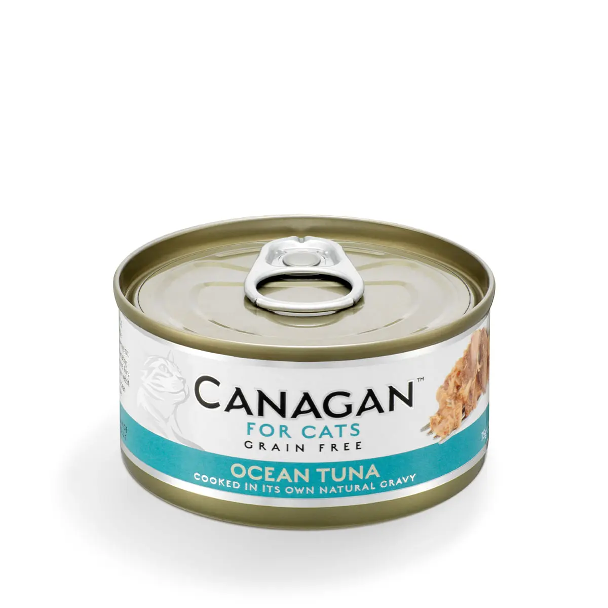 CANAGAN Ocean Tuna, Ton, conserva hrana umeda fara cereale pisici junior & adult, (in suc propriu), 75g