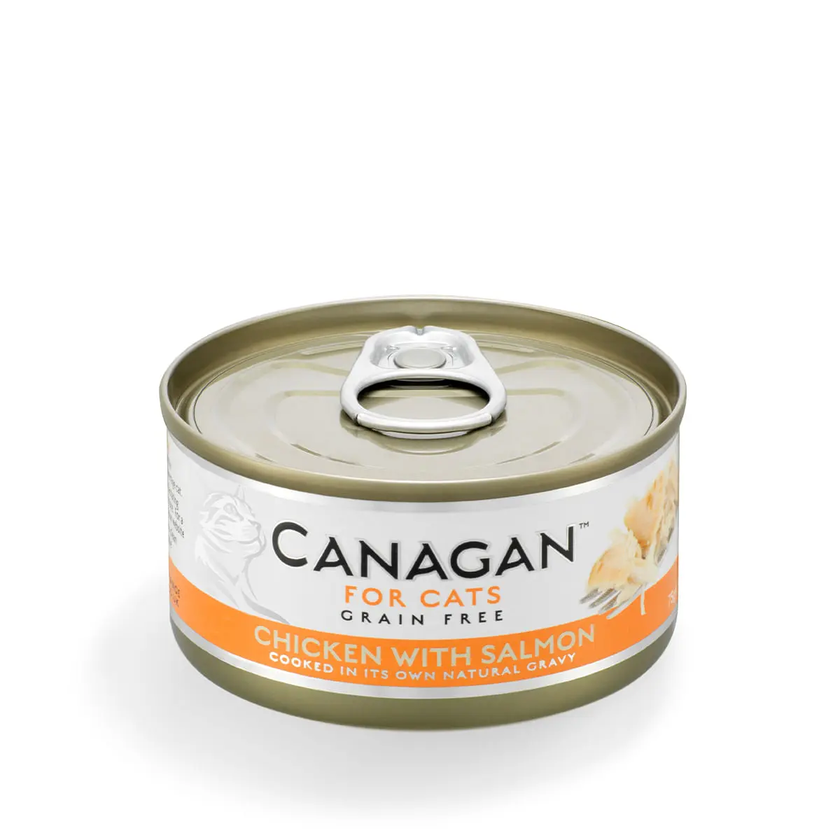 CANAGAN, Pui si Somon, conserva hrana umeda fara cereale pisici junior & adult, (in suc propriu), 75g