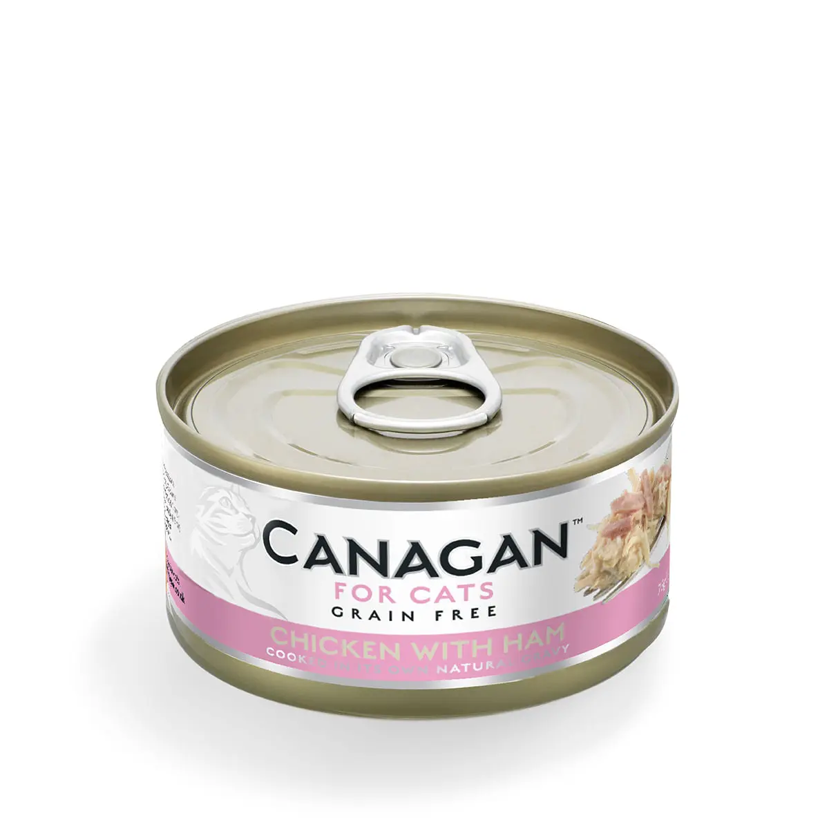 CANAGAN, Pui si Sunca, conserva hrana umeda fara cereale pisici junior & adult, (in suc propriu), 75g - Image 2