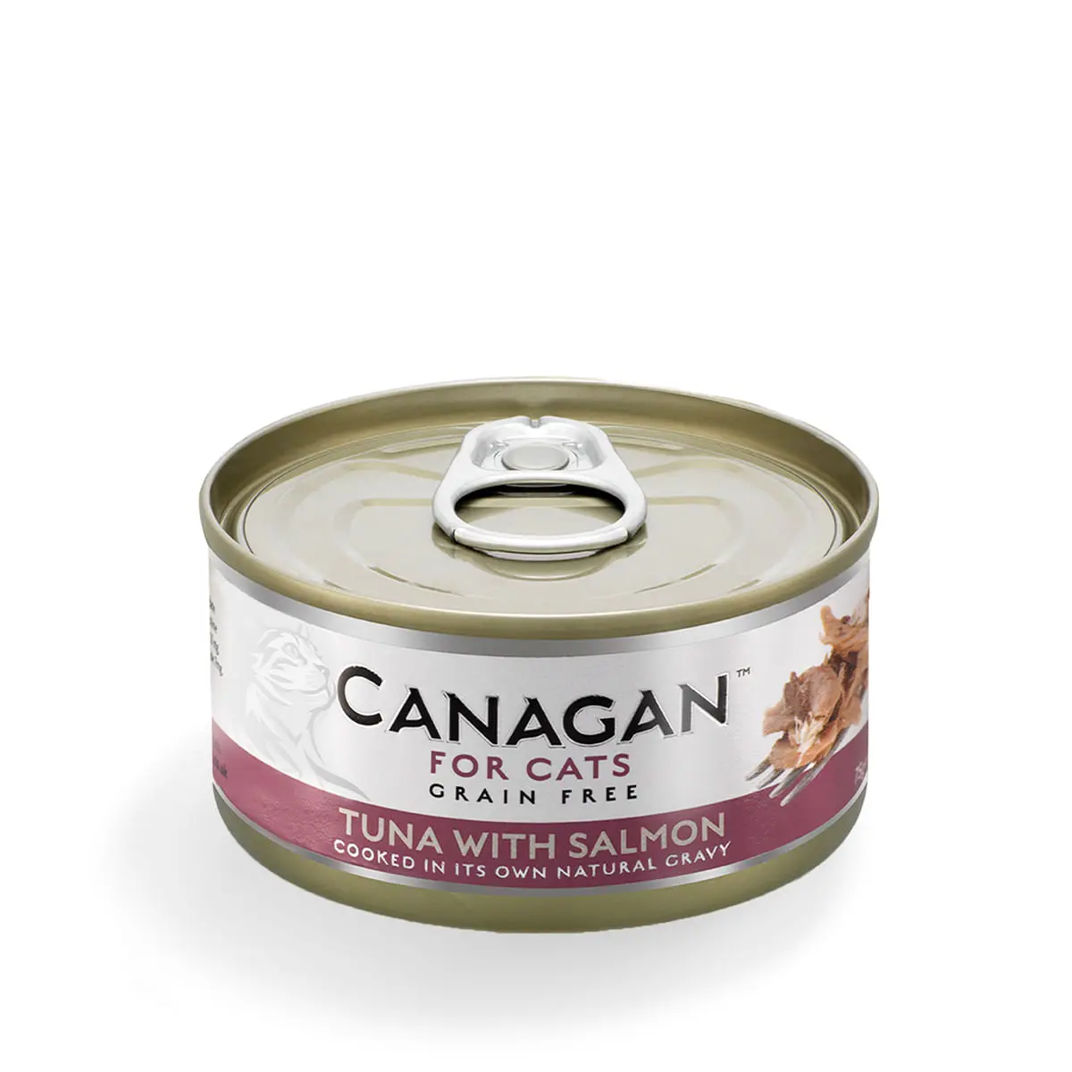 CANAGAN, Ton si Somon, conserva hrana umeda fara cereale pisici junior & adult, (in suc propriu), 75g