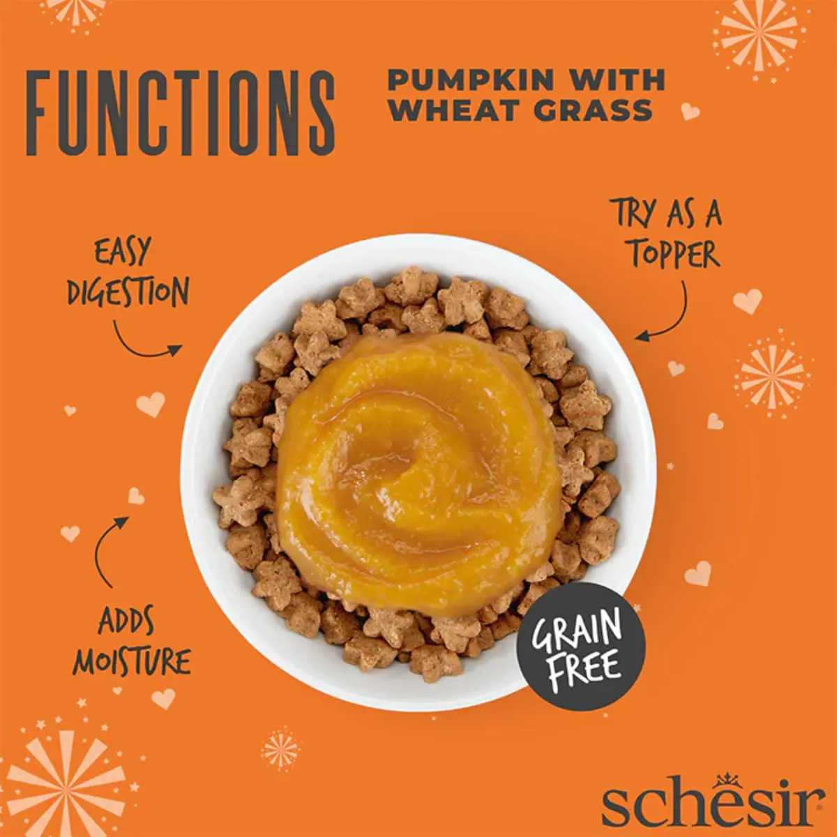 SCHESIR Functions Digestive Topper, dovleac, plic hrana umeda fara cereale pisici, sistem digestiv, (topping), 40g - Image 4