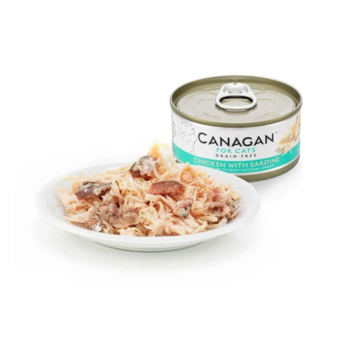 CANAGAN, Pui si Sardine, conserva hrana umeda fara cereale pisici junior & adult, (in suc propriu), 75g - Image 4