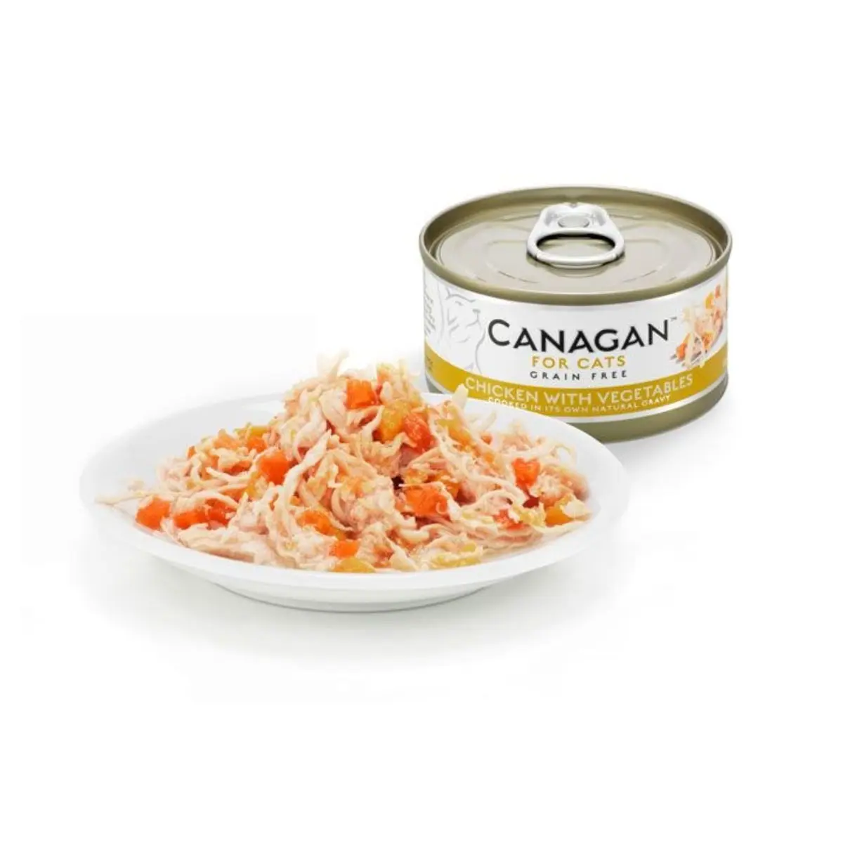 CANAGAN, Pui si Legume, conserva hrana umeda fara cereale pisici junior & adult, (in suc propriu), 75g - Image 4