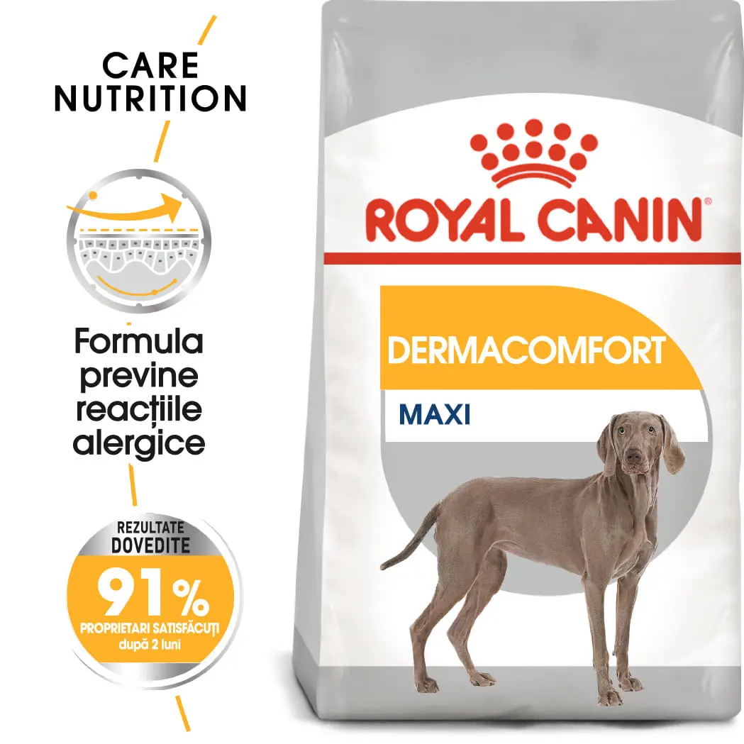 ROYAL CANIN Maxi Dermacomfort, hrana uscata caini, prevenirea iritatiilor pielii, 12kg