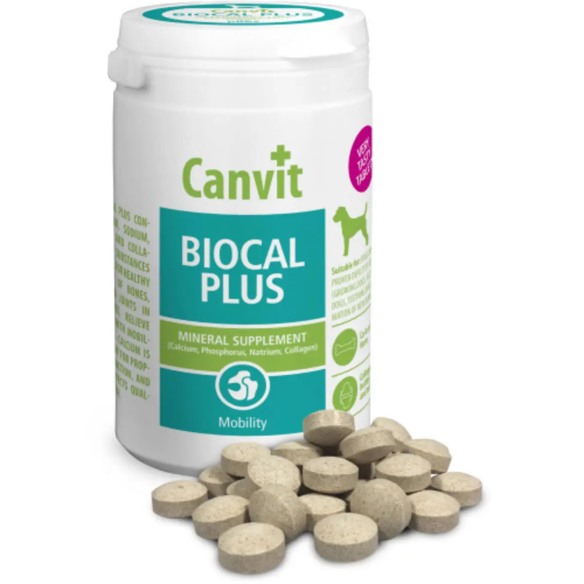 CANVIT Biocal Plus, supliment sistem articular, sistem osos caini CANVIT Biocal Plus, XS-S, supliment sistem articular, sistem osos caini, flacon, 230g