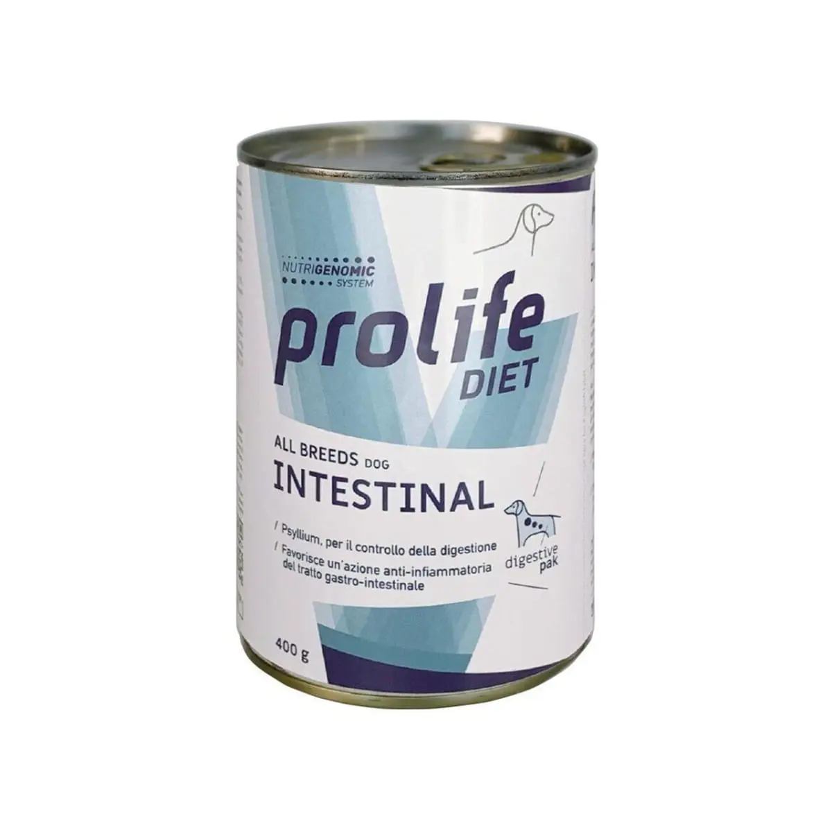 PROLIFE Diet Intestinal, XS-XL, Pui si Miel, dieta veterinara, conserva hrana umeda caini, sistem digestiv, (in aspic), 400g