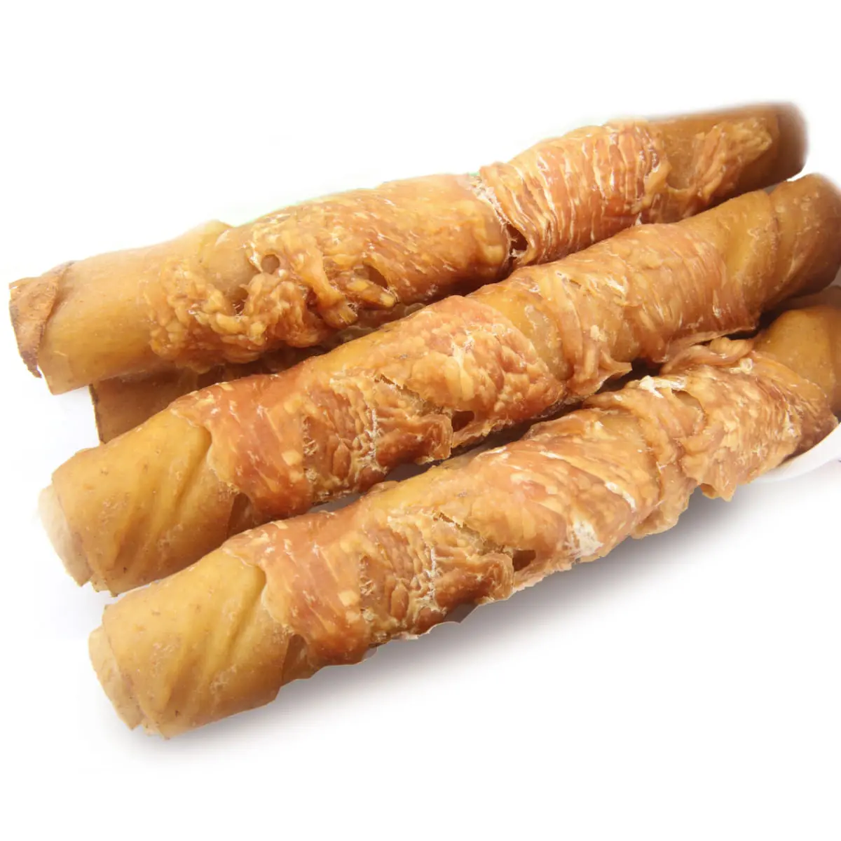 AGILITY Betisoare de 16 cm din Piele Impletite, XS-XL, Porc si Pui, galetusa recompense caini, 500g - Image 3