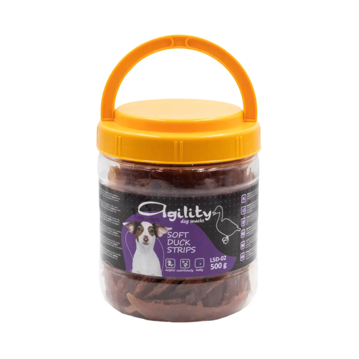 AGILITY Fasii, XS-XL, Rata, galetusa recompense caini, 500g