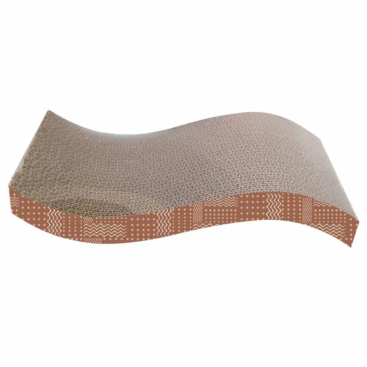 AGILITY Wave, scratcher pisici, carton, maro, 38.1x20.95x6.99cm - Image 2