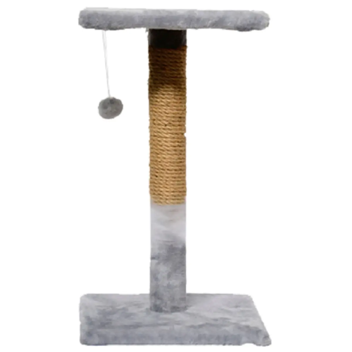 AGILITY, ansamblu de joaca pisici, 1 etaj, lemn si plus, elemente de zgariat, elemente atarnate, gri, 60cm