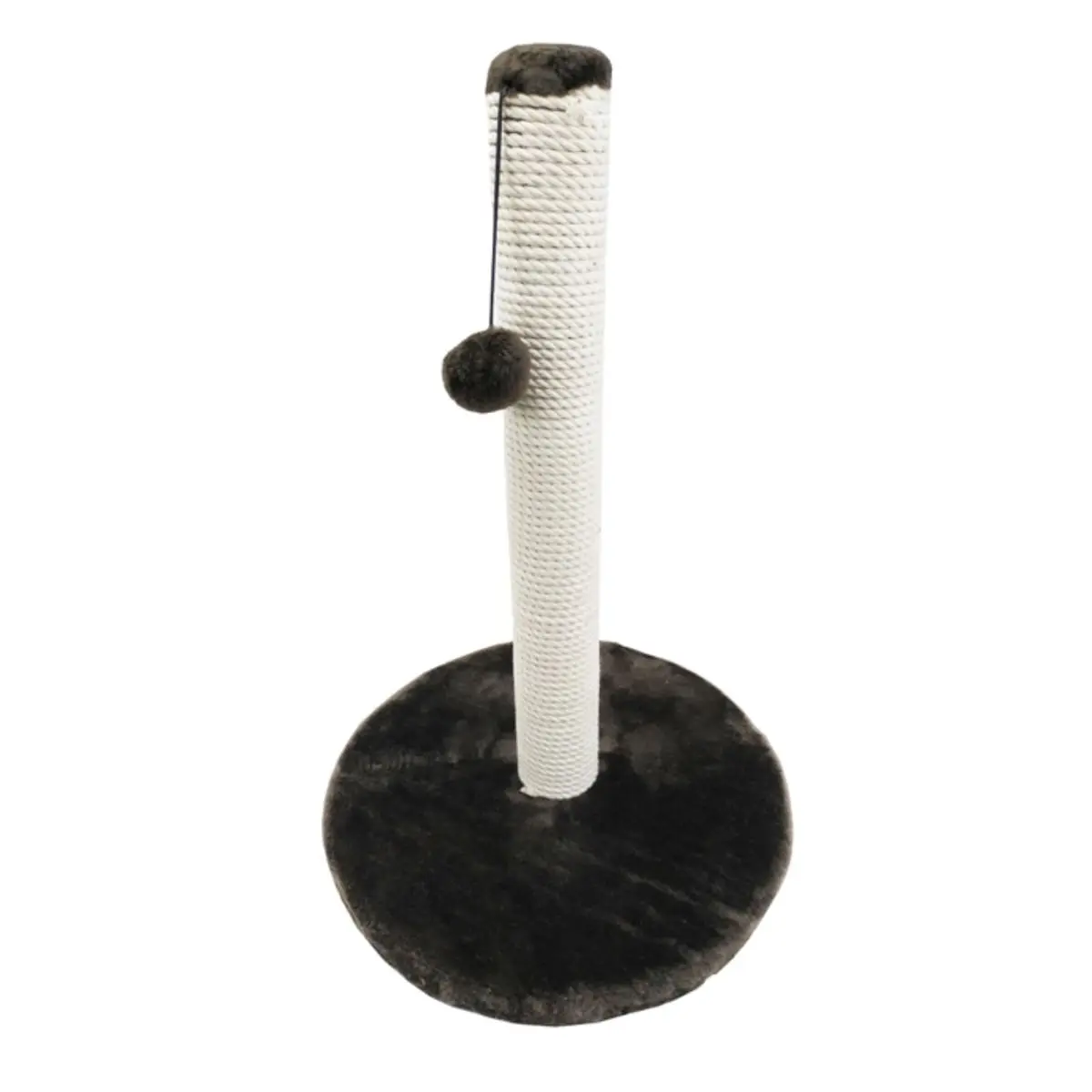 AGILITY Scratchboard, stalp de zgariat cilindric pisici, lemn si sisal, elemente atarnate, maro, ⌀38x55cm