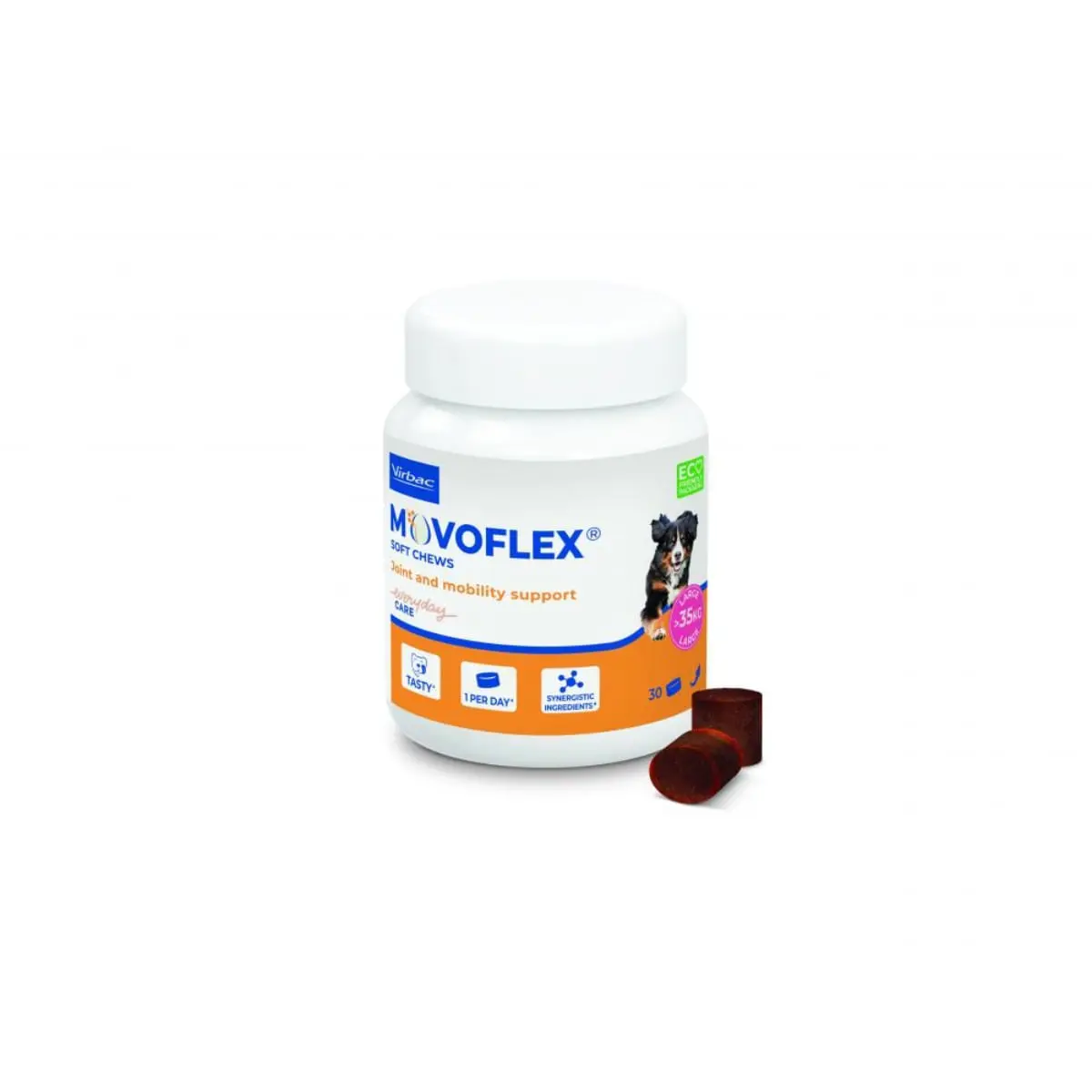 VIRBAC Movoflex Soft Chews (peste 35kg), supliment sistem articular caini, comprimate masticabile VIRBAC Movoflex Soft Chews (peste 35kg), L-XL, supliment sistem articular caini, flacon, 30 comprimate masticabile - Image 3