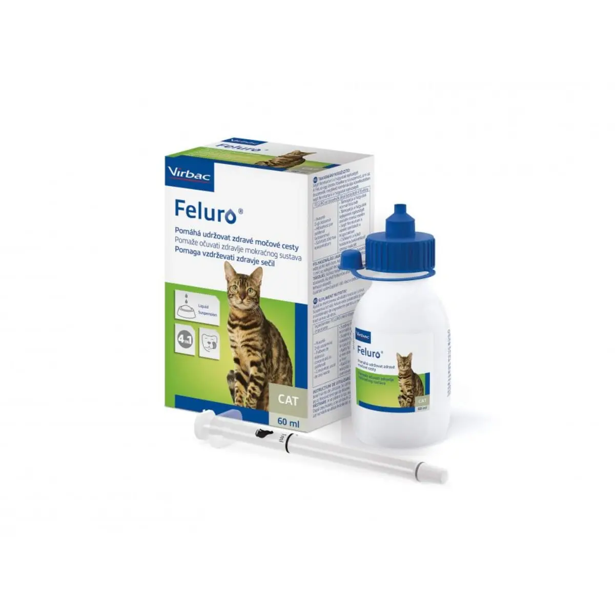 VIRBAC Feluro, supliment sistem urinar pisici, suspensie orala VIRBAC Feluro, supliment sistem urinar pisici, flacon cu aplicator, 60ml suspensie orala - Image 4
