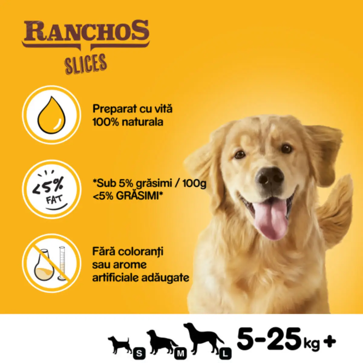 PEDIGREE Ranchos Slices, XS-XL, Vita, punguta recompense caini, 60g - Image 4