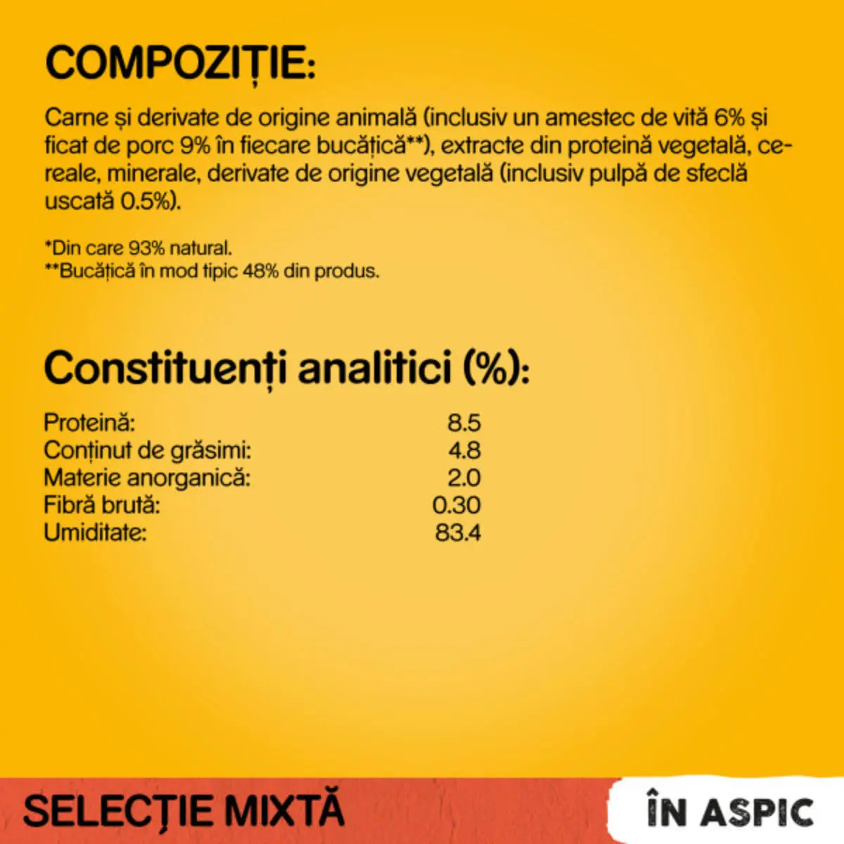 PEDIGREE Selectie Mixta, XS-XL, Vita si Pasare, plic hrana umeda caini, (in aspic), multipack, 100g x 4buc - Image 5