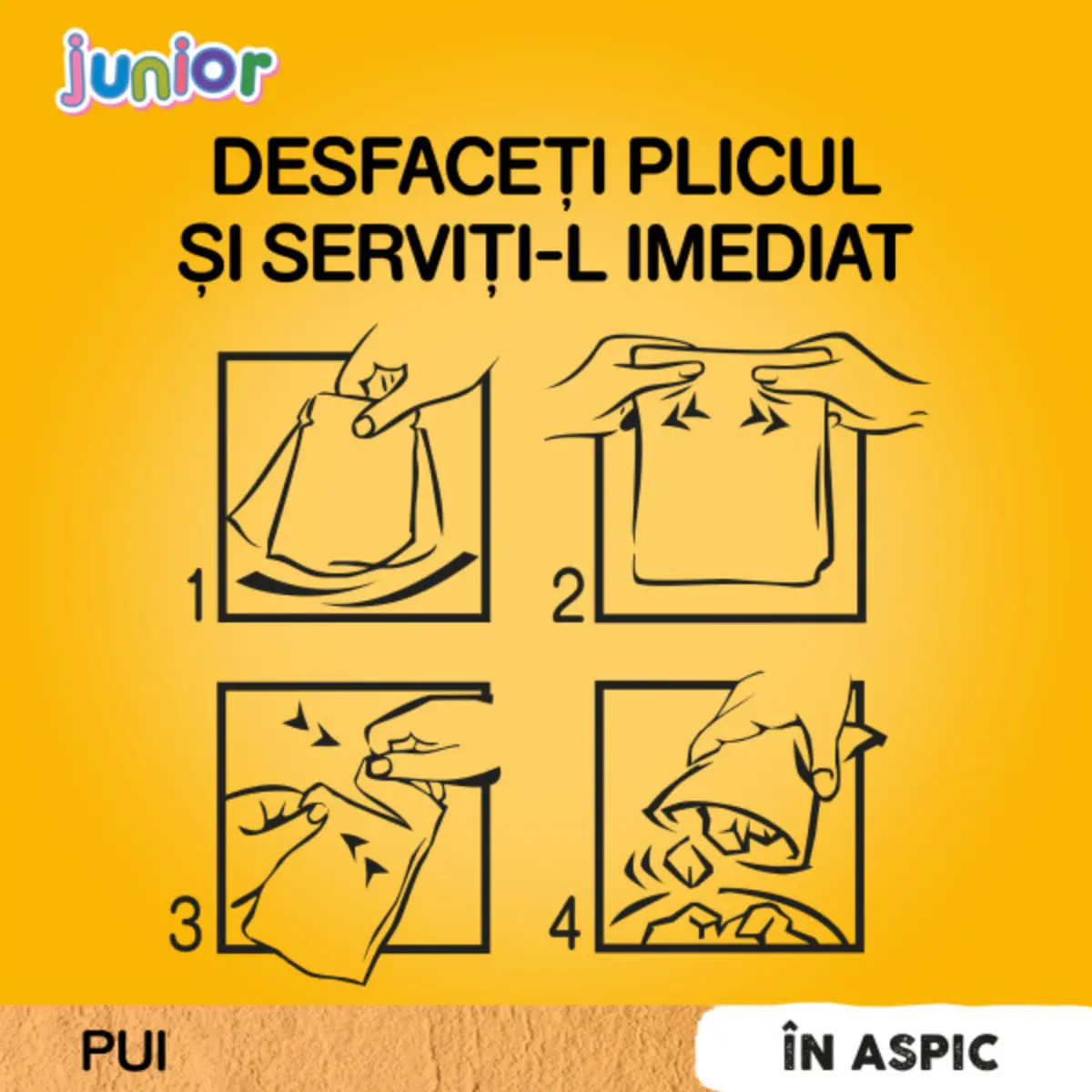 PEDIGREE Junior, XS-XL, Pui, plic hrana umeda caini junior, (in aspic), 100g - Image 5