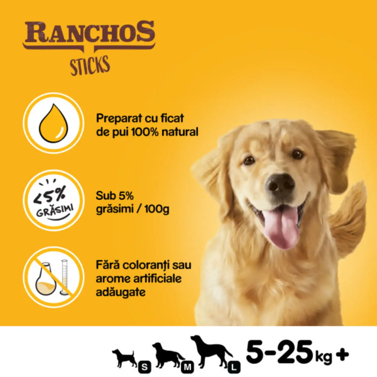 PEDIGREE Ranchos Sticks, XS-XL, Pui, punguta recompense caini, 60g - Image 5