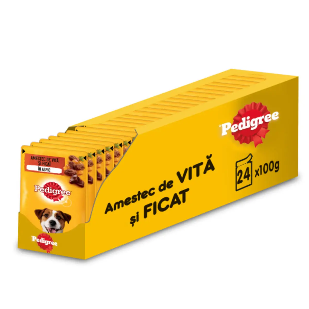 PEDIGREE, XS-XL, Vita, plic hrana umeda caini, (in aspic), bax, 100g x 24buc - Image 2