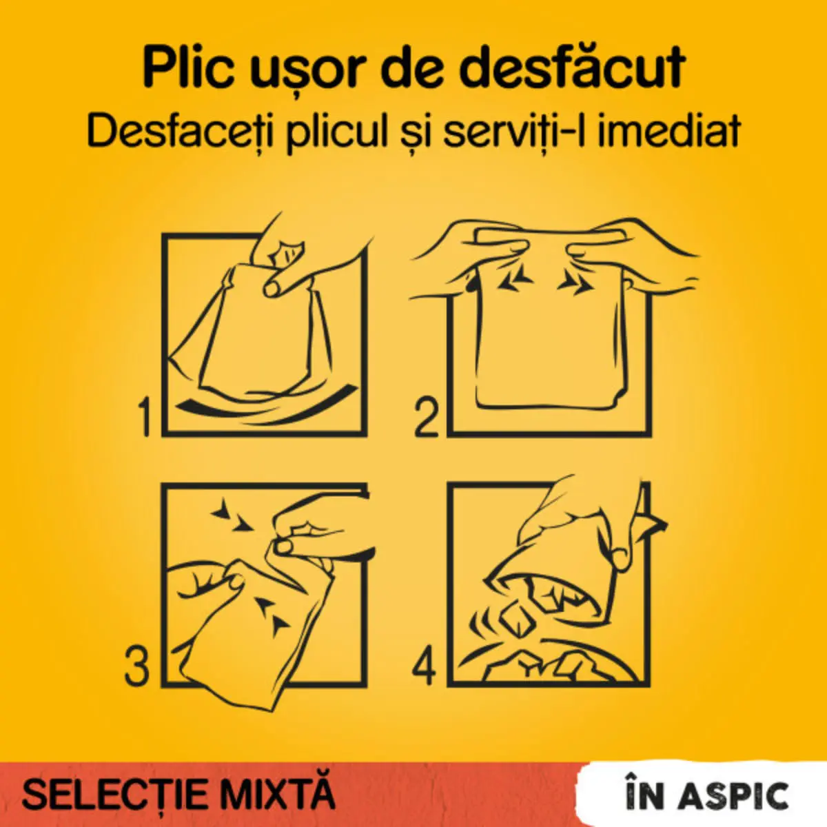 PEDIGREE Selectie Mixta, XS-XL, Vita si Pasare, plic hrana umeda caini, (in aspic), bax, 400g x 13buc - Image 4