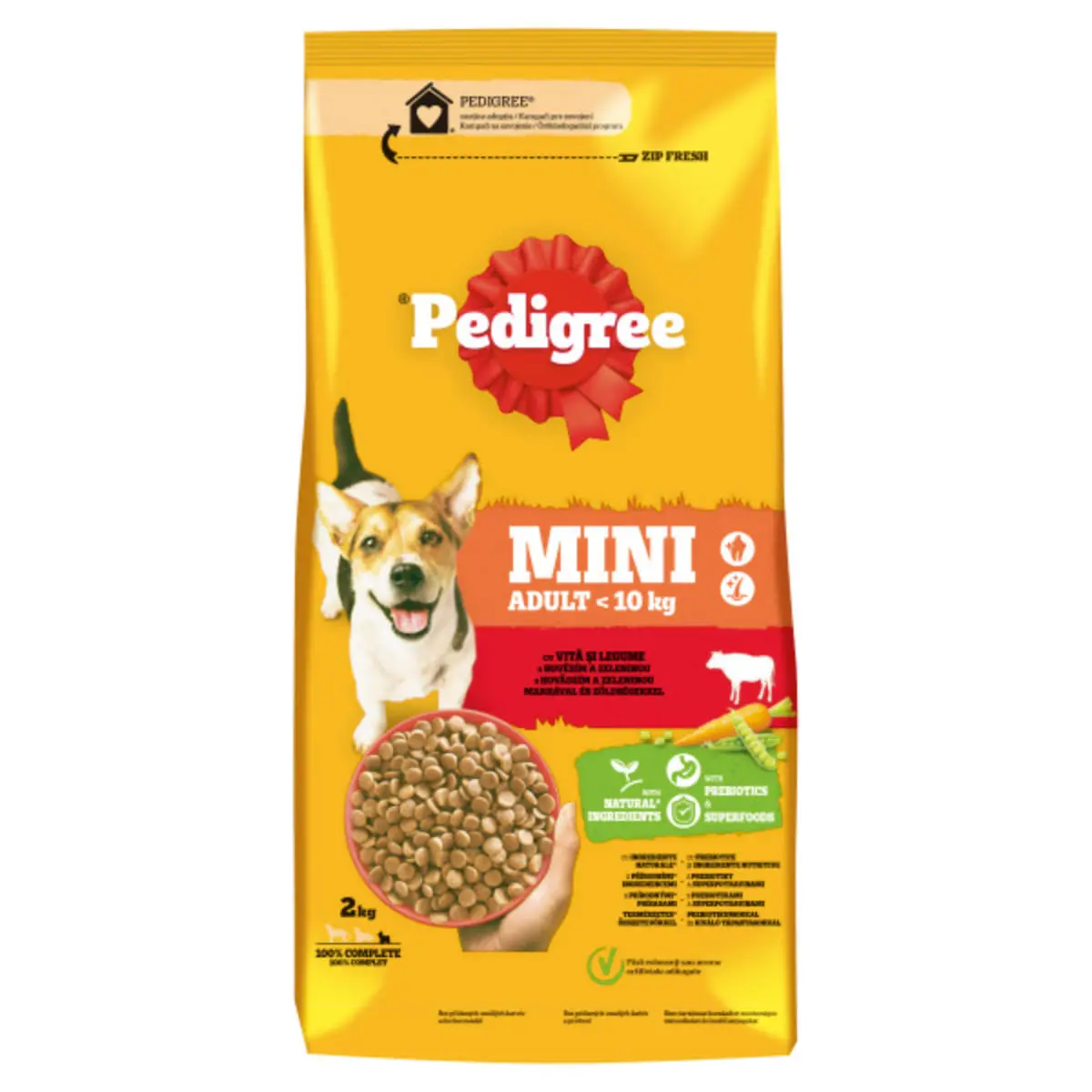 PEDIGREE Mini Adult, XS-S, Vita si Legume, hrana uscata caini, 2kg - Image 3