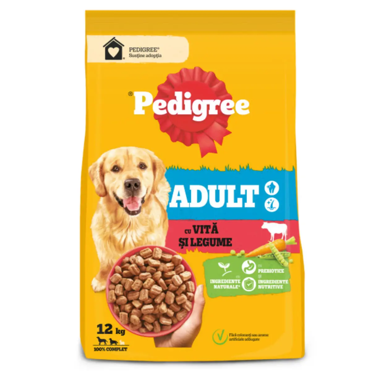 PEDIGREE Adult, M-XL, Vita si Legume, hrana uscata caini, 12kg - Image 3