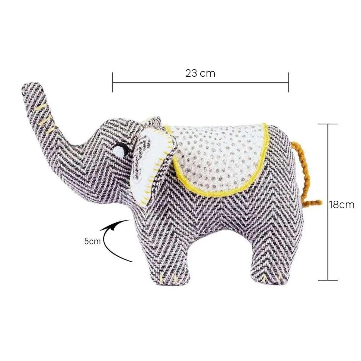 Elefant Sri Lanka WWF,  Jucarie pentru caini,  din materiale reciclate, 22 x 5 x 17cm Elefant Sri Lanka WWF, Jucarie pentru caini, din materiale reciclate, 22 x 5 x 17cm - Image 3