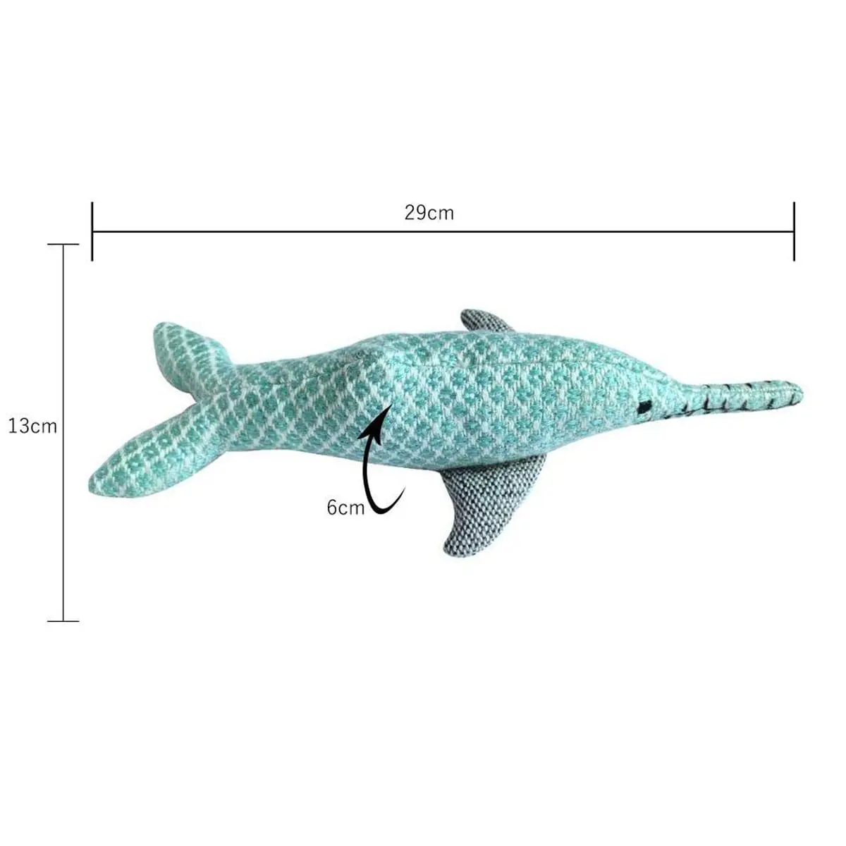 Delfinul de Gange WWF, Jucarie pentru caini, din materiale reciclate, 22 x 6 x 12 cm - Image 3