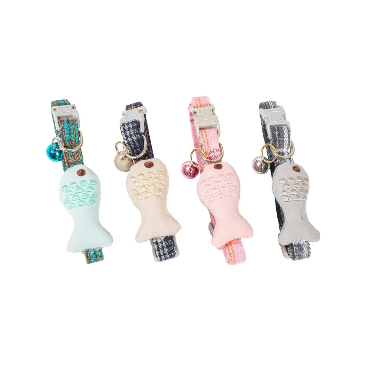 Zgarda pentru Pisici cu Design Pestisor, 1 bucata, Culori Asortate, 10 mm x 30 cm