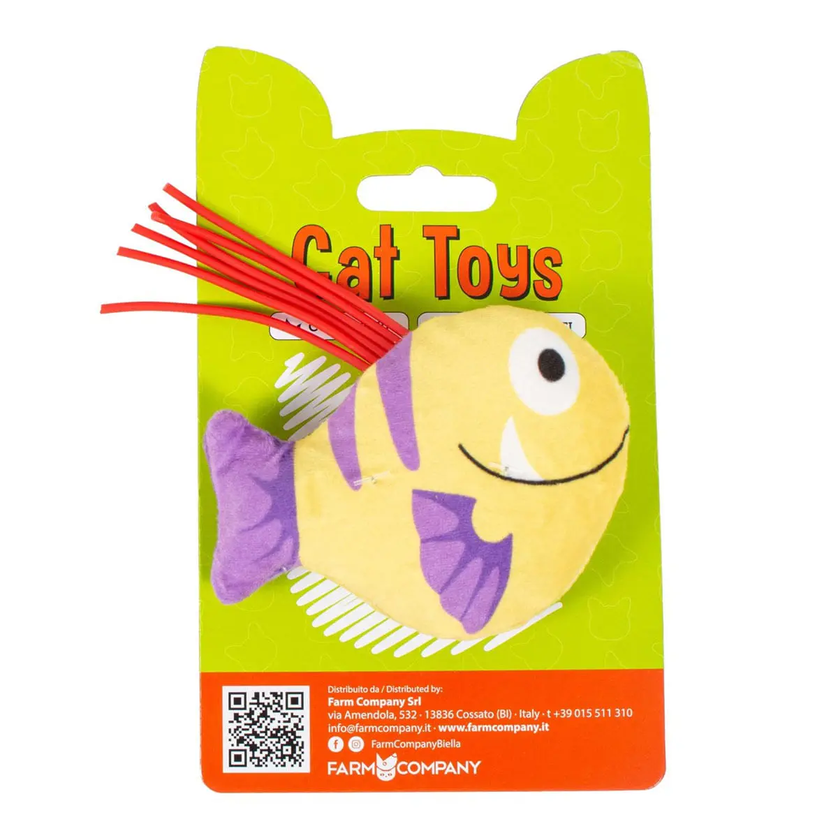 FARM COMPANY Jucarie pentru Pisici, PesteTropical, Catnip, 9cm - Image 3