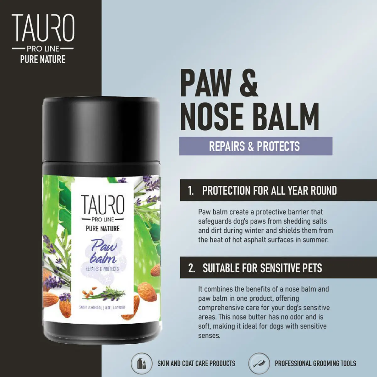 TAURO PRO LINE Pure Nature Paw Balm Repairs & Protects, Balsam pentru Labute, Caini si Pisici ,75ml - Image 4