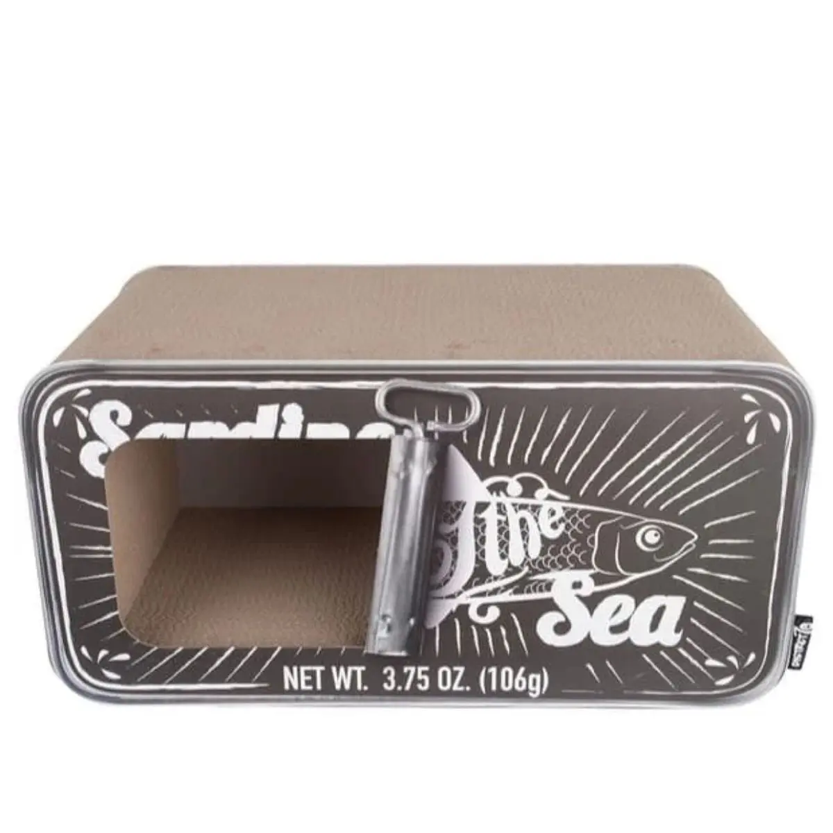 DISTRICT 70 Casuta de Pisici Sardine 2in1 cu Placa de Zgariat, 60 x 30 x 30 cm