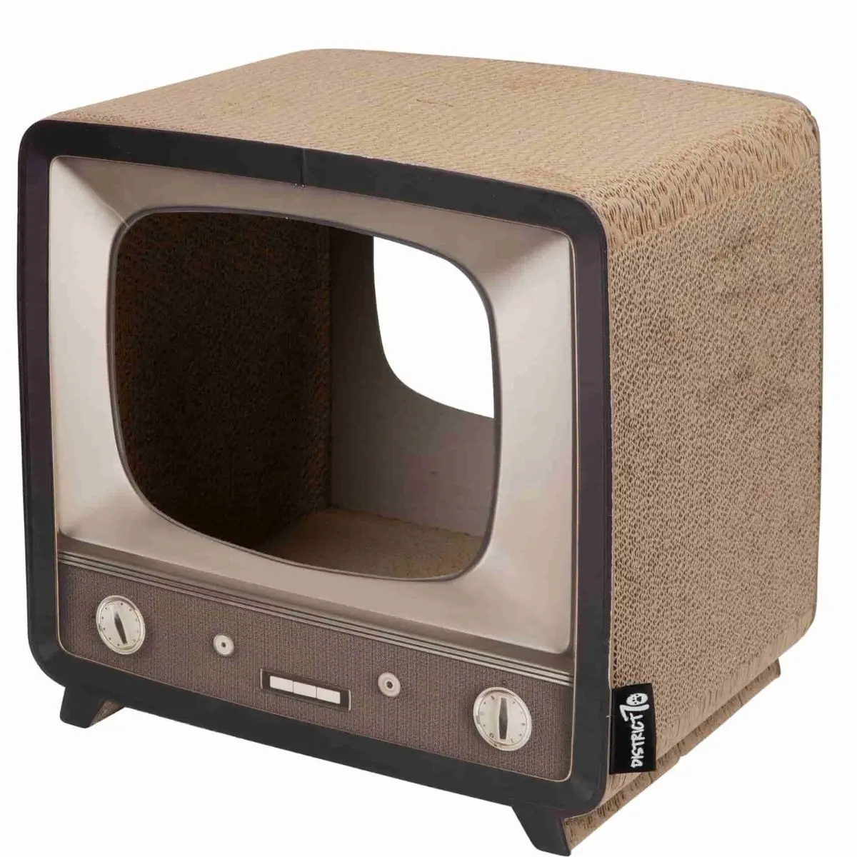 DISTRICT 70 Casuta de Pisici Telly cu Placa de Zgariat, 39 x 29 x 37 cm - Image 2