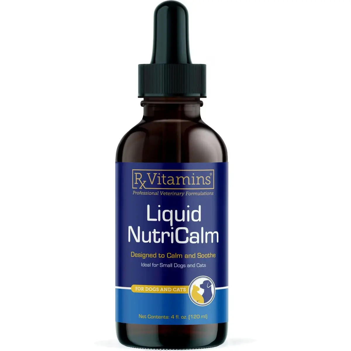 RX VITAMINS Liquid NutriCalm, supliment sistem nervos & calmante caini, suspensie orala RX VITAMINS Liquid NutriCalm, supliment sistem nervos & calmante caini si pisici, flacon, 120ml suspensie orala